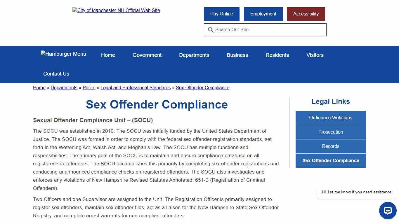 Sex Offender Compliance